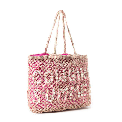 Cowgirl Summer Dimension Tote Bag In Pink