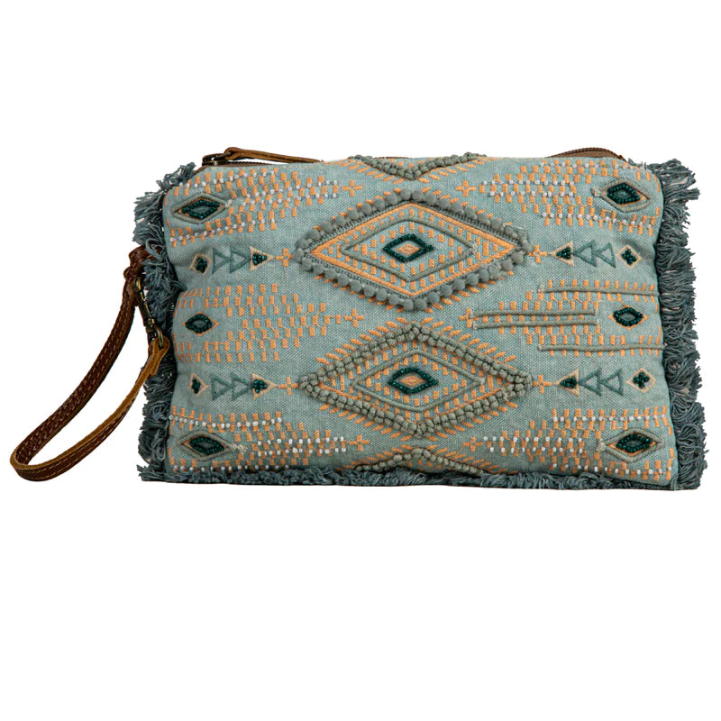 WILLOW STREAM EMBROIDERED POUCH