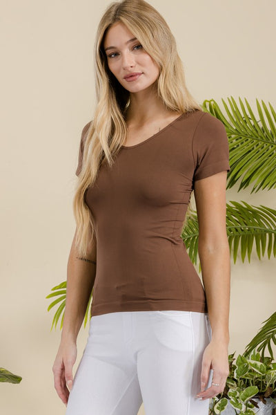 Seamless Reversible Short Sleeve Top