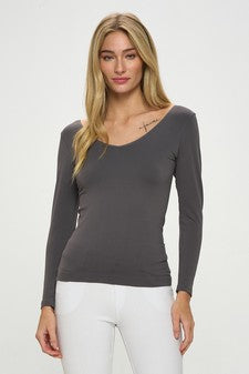 Seamless Reversible Long Sleeve Top