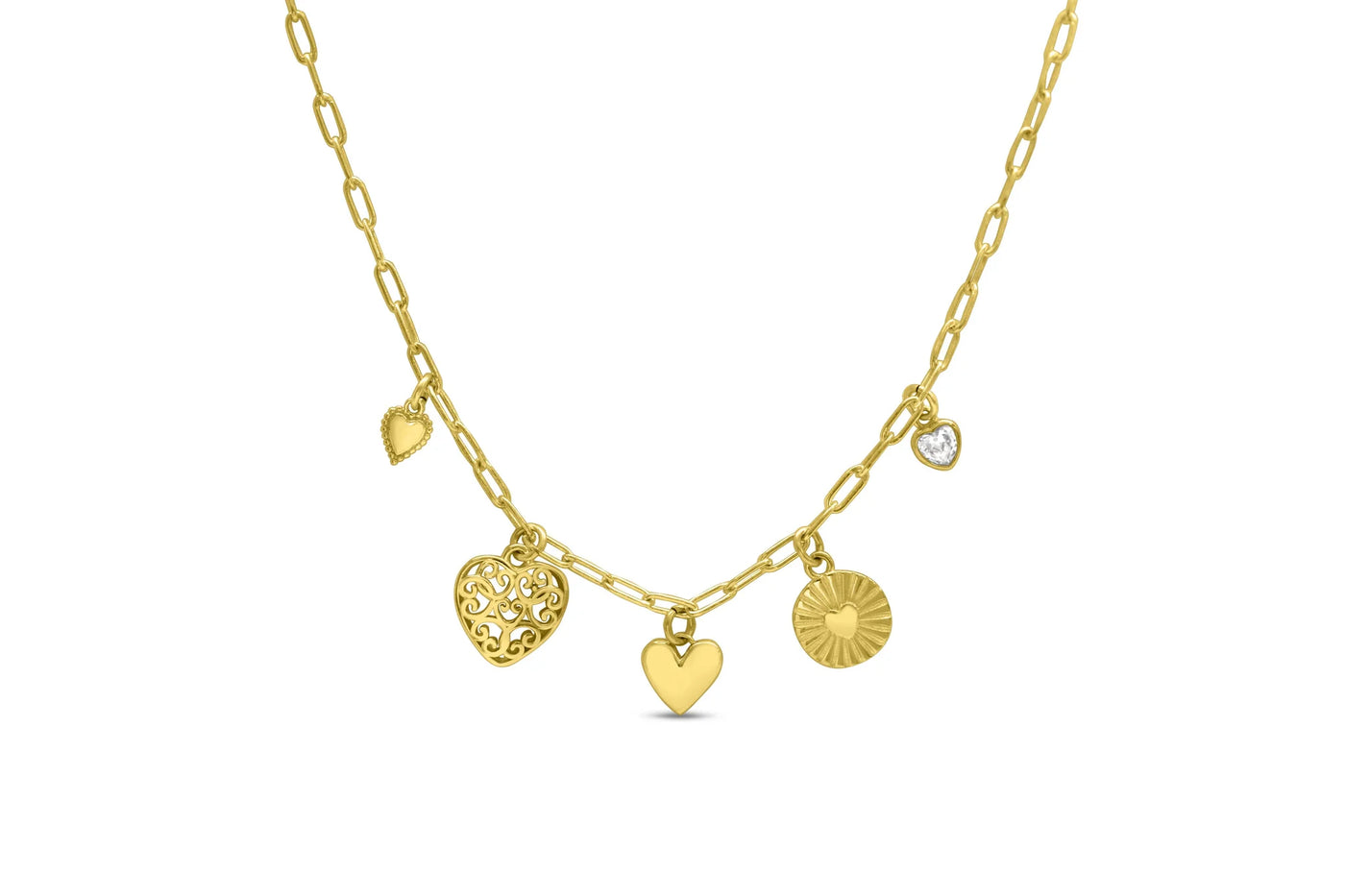 Swish "Heart Of Gold" Charm Necklace