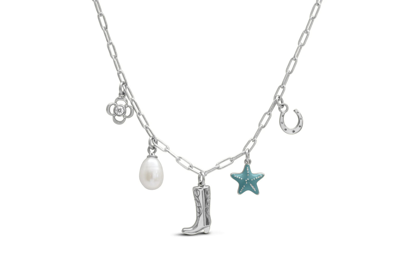 Swish "Howdy Girl, Make A Splash" Charm Necklace
