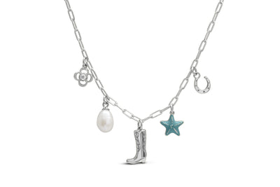 Swish "Howdy Girl, Make A Splash" Charm Necklace