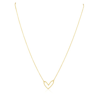 Sahira Abigail Open Heart Necklace - Tarnish Resistant