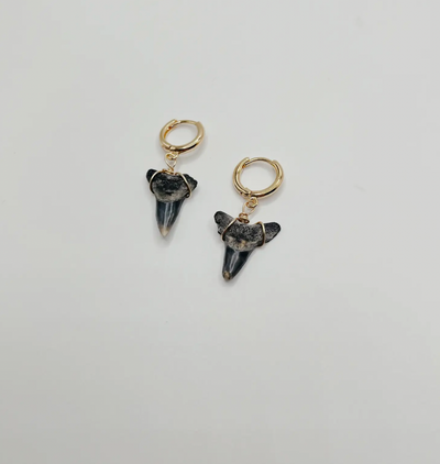 Dainty Shark Tooth Huggie Earrings