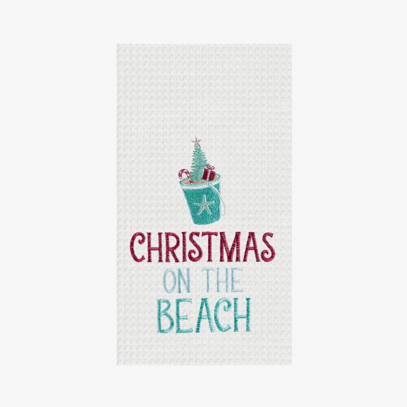 Christmas On The Beach Tea Towel