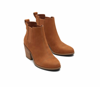 Toms Everly Tan Nubuck Heeled Boot