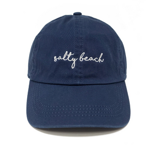 Embroidered Salty Beach Baseball Cap