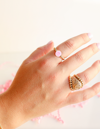 Beaded Blondes Smiley BB Bead Ring