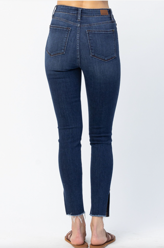 Judy Blue High Waist Side Slit Skinny