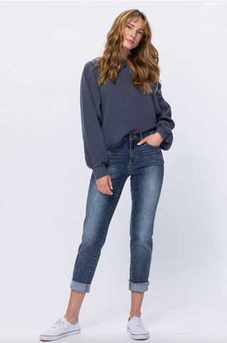 Judy Blue Hi-Rise Bleach Splash Boyfriend