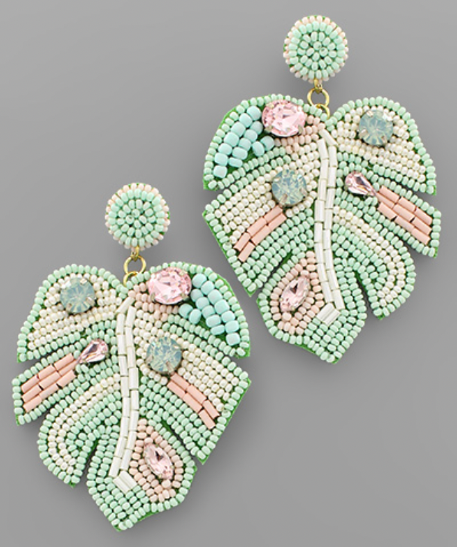 Beaded Tropical Earrings