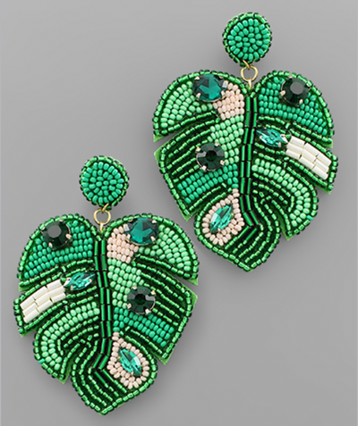 Beaded Tropical Earrings