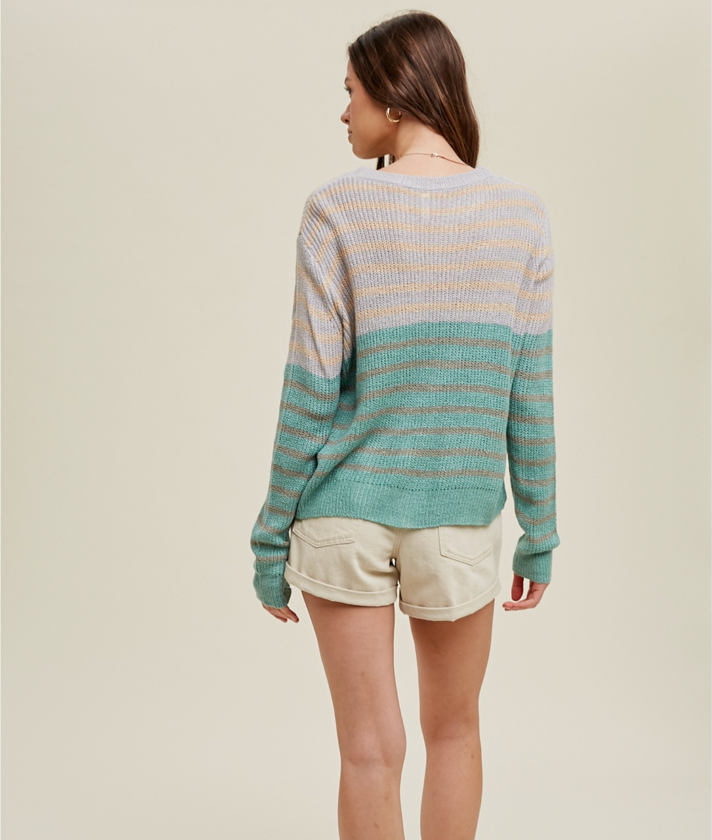 Color Block Gradient Sweater