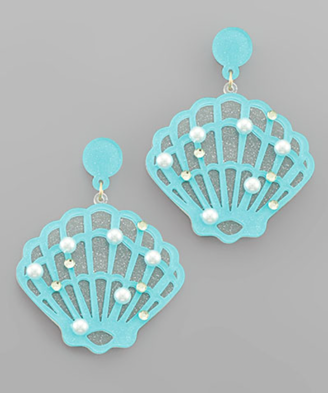 Acrylic Seashell Earrings