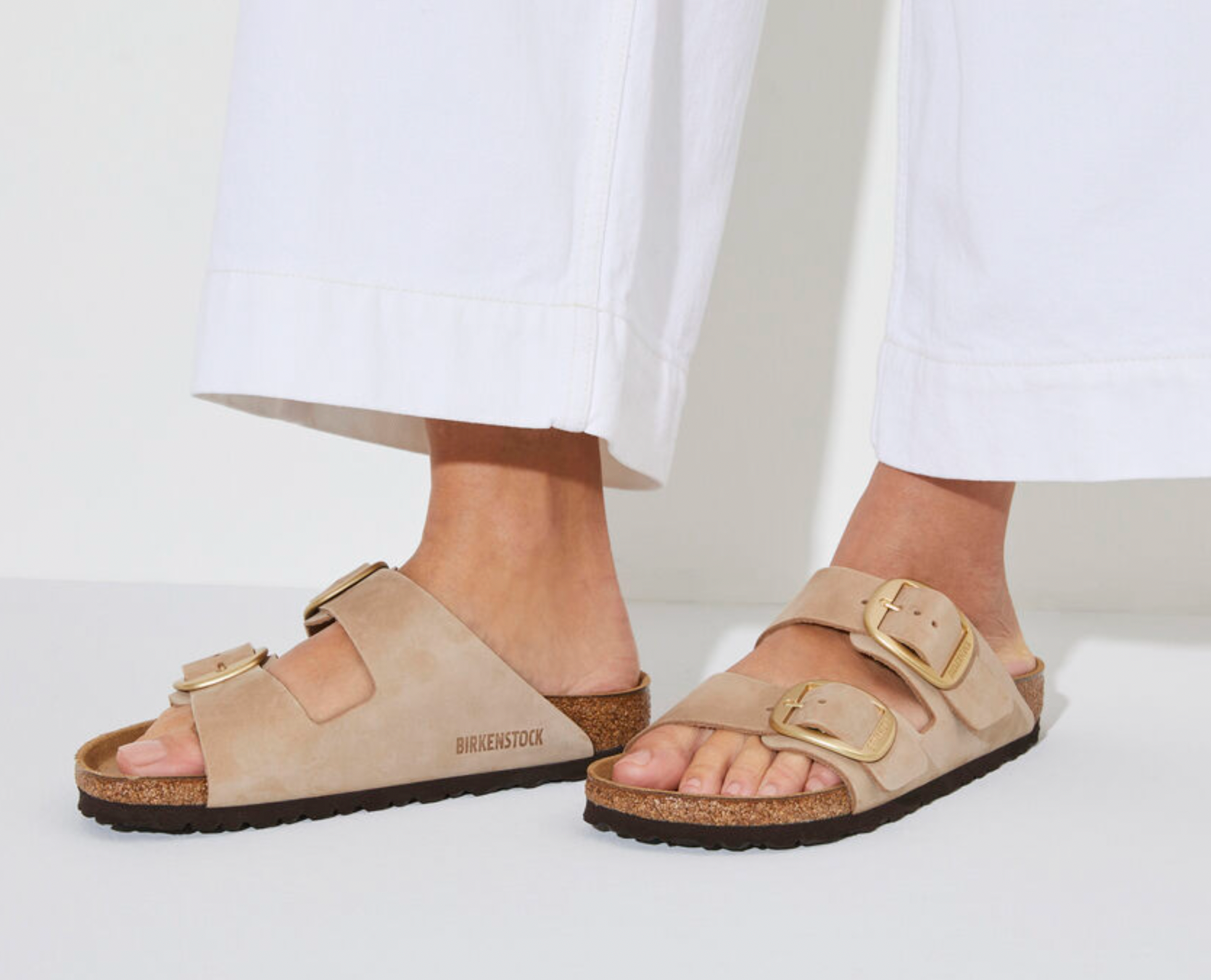 Arizona Big Buckle Cuir Nubuck - Sandcastle