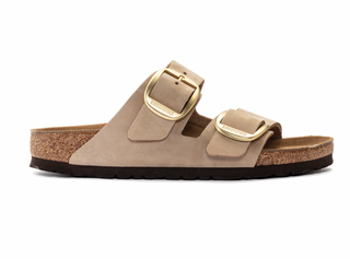 Birkenstocks Arizona Big Buckle - Nubuck Leather (Sandcastle)