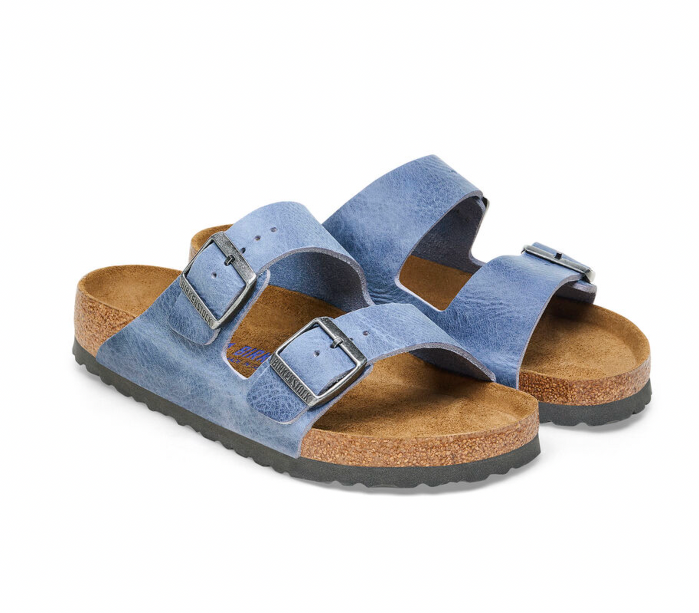 Birkenstocks Arizona Soft Footbed Oiled Leather - Dusty Blue