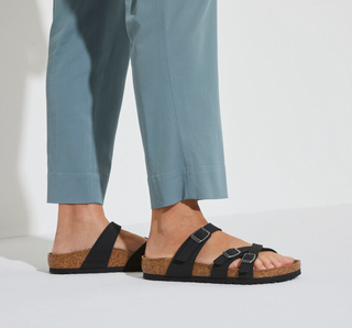 Birkenstocks Franca Vegan Birkibuc - Black