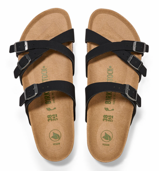Birkenstocks Franca Vegan Birkibuc - Black