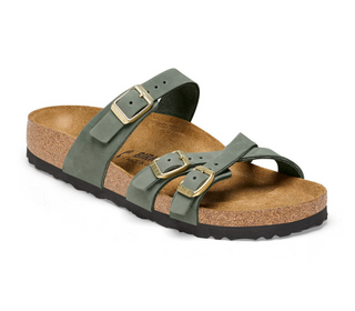 Birkenstocks Franca Nubuck Leather - Thyme