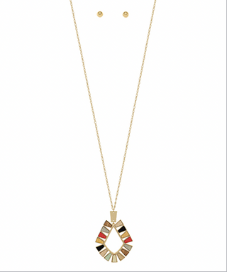Geo Shape Pendant Necklace