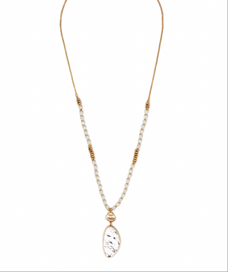 Stone Pendant Beaded Necklace