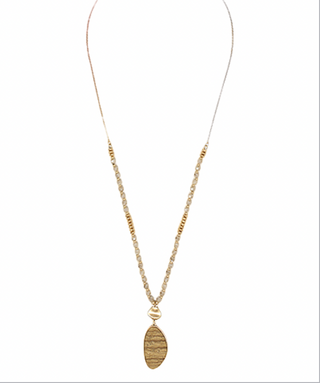 Stone Pendant Beaded Necklace