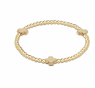 ENewton Signature Cross 3mm Bracelet Gold