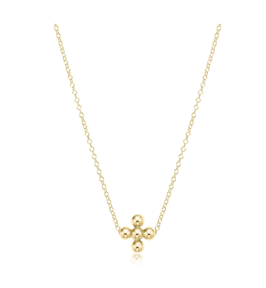 ENewton Signature Cross 16" Necklace Gold 3mm