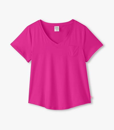 Capelton Road V-Neck PJ Tee In A Bag - Rose Violet