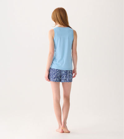 Capelton Road Scoop Neck PJ Tank In A Bag - Placid Blue