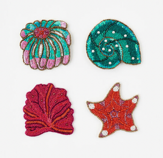Sea Animal Beaded Coaster Set
