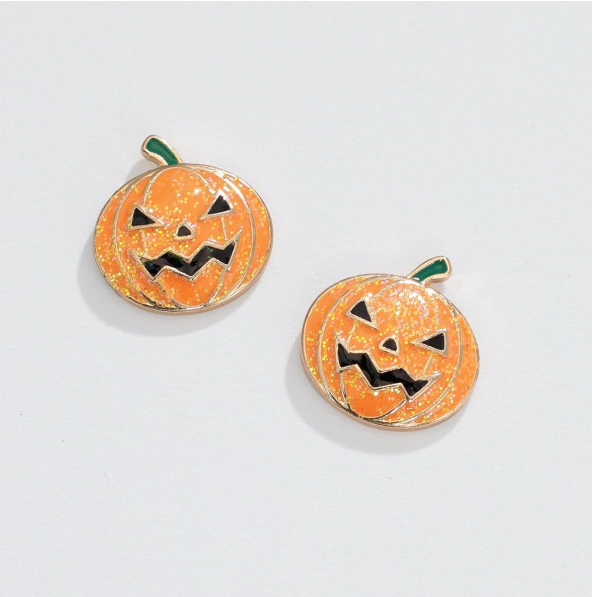 Periwinkle Glitter jack-o'-lantern Earrings