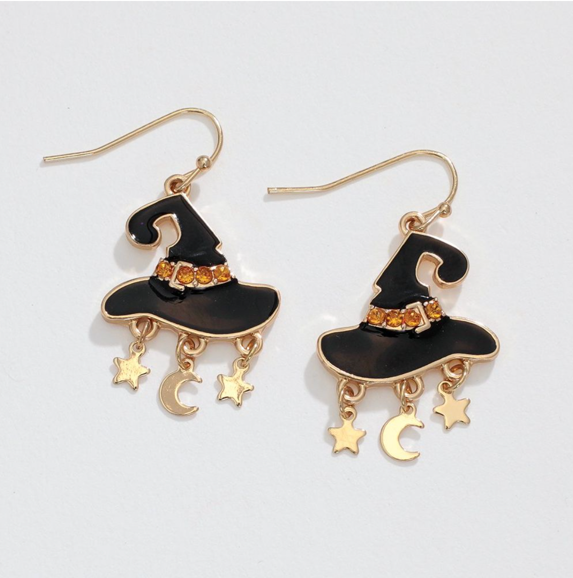 Periwinkle Witch Hat Earrings