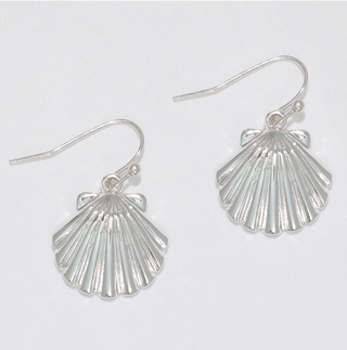 Periwinkle Silver Shell Earrings