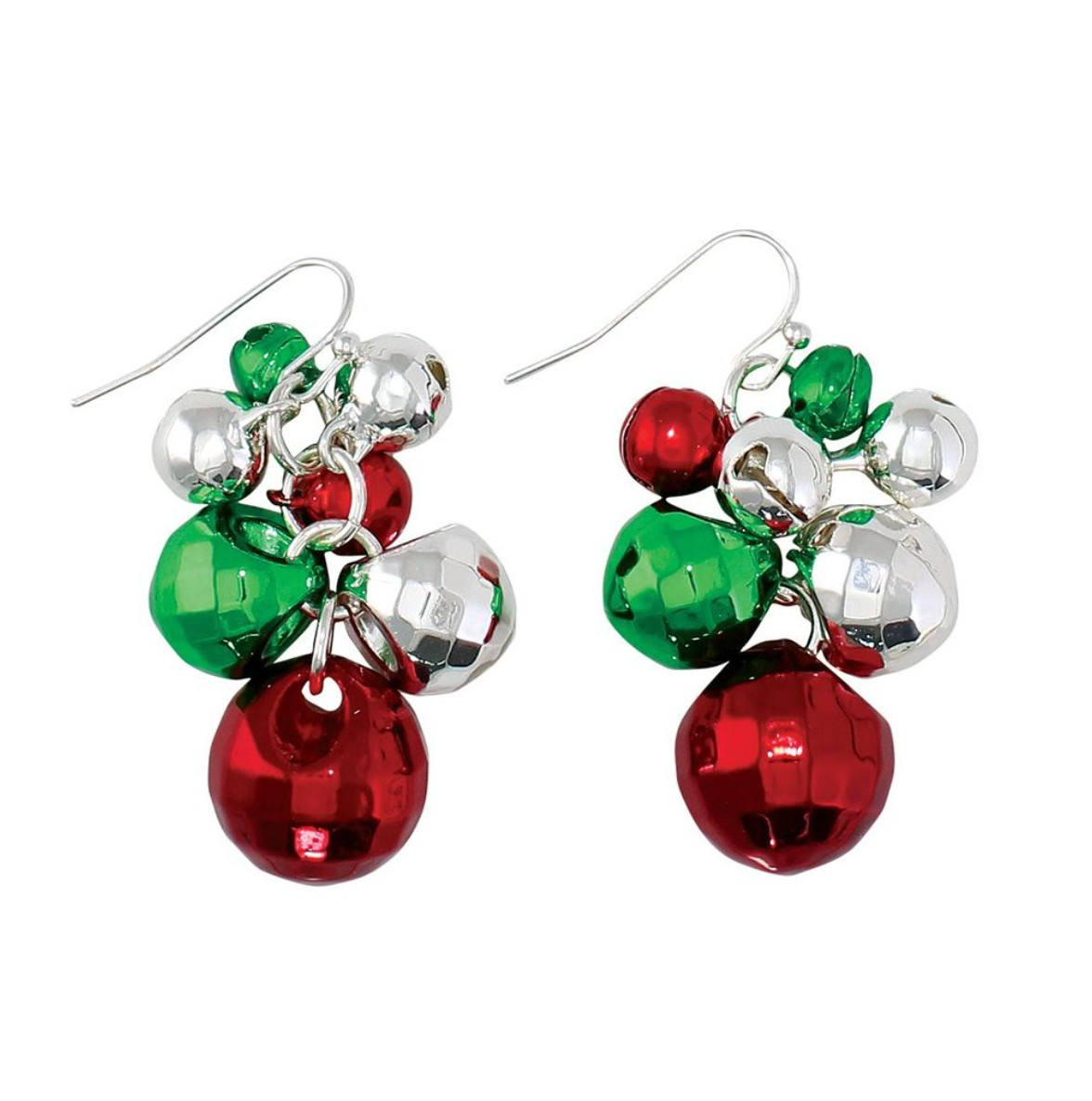 Periwinkle Christmas Jingle Bell Earrings