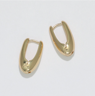 Periwinkle Polished Gold Huggies