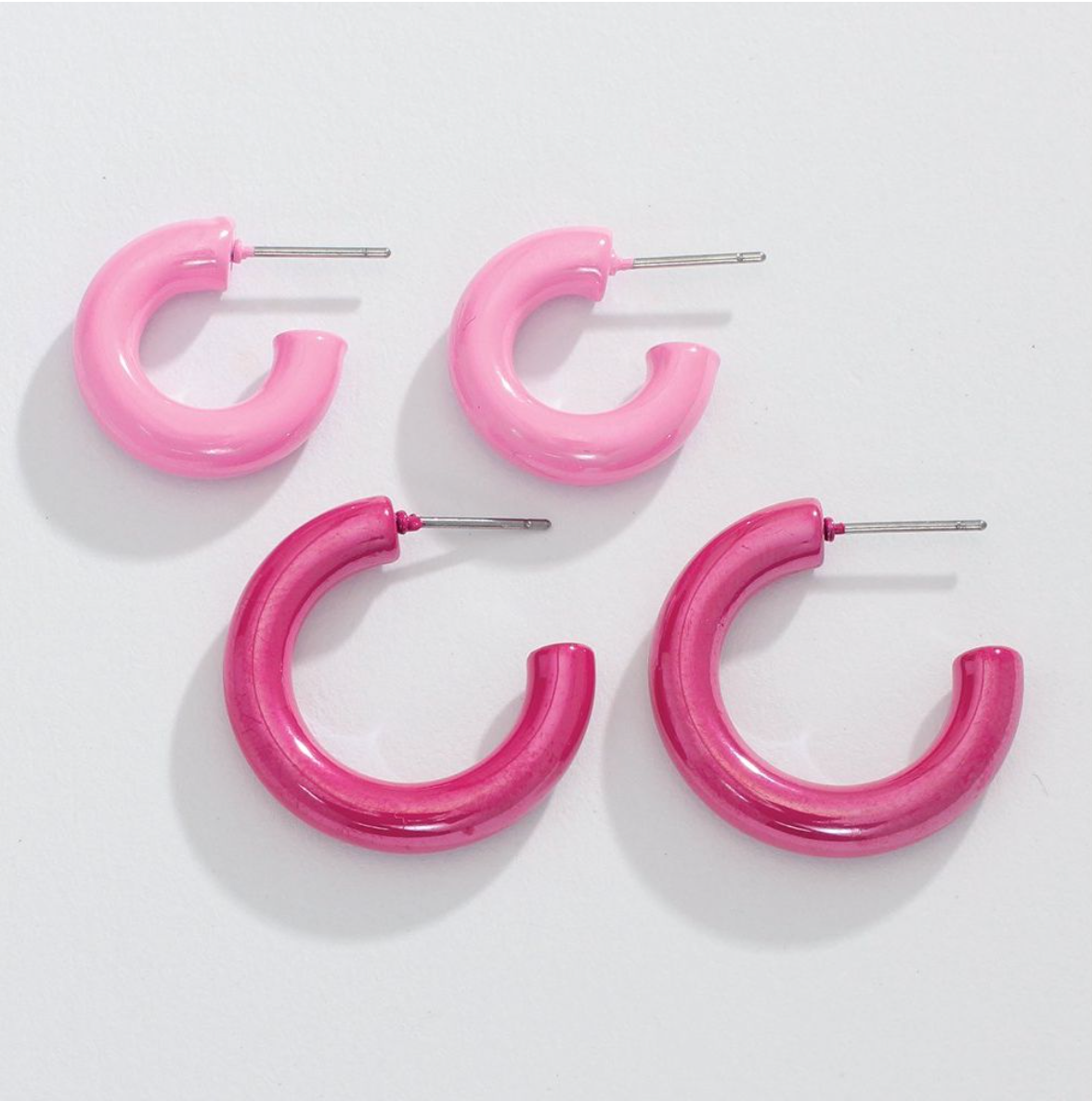 Periwinkle Fun Pink Earring Duo