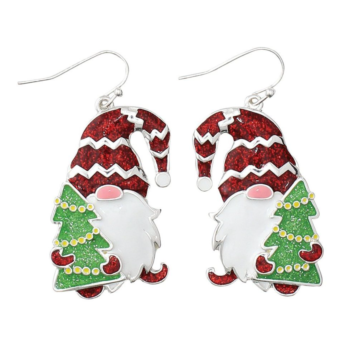 Periwinkle Holiday Gnome Earrings