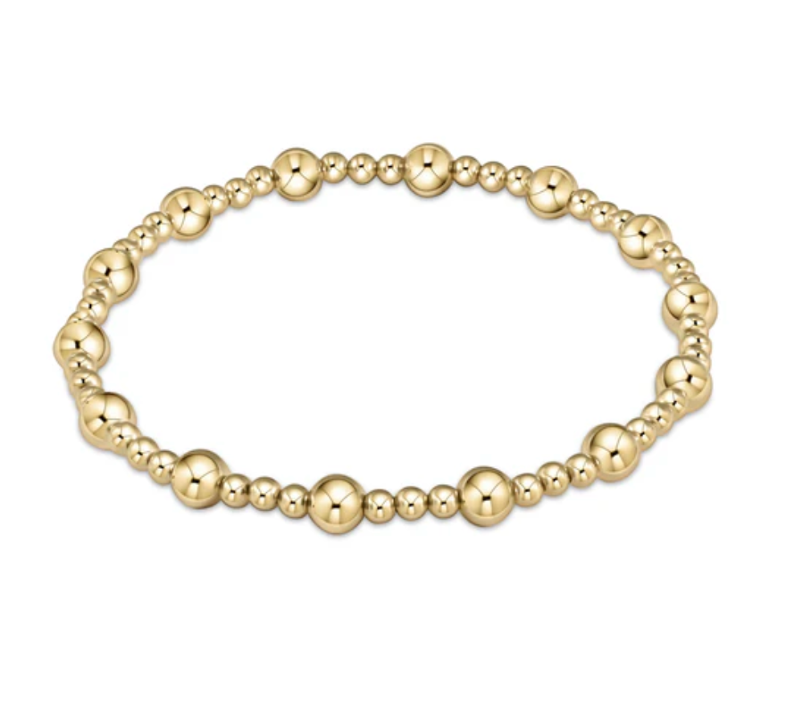 ENewton Extends Classic Sincerity Pattern Bracelet Gold 5mm