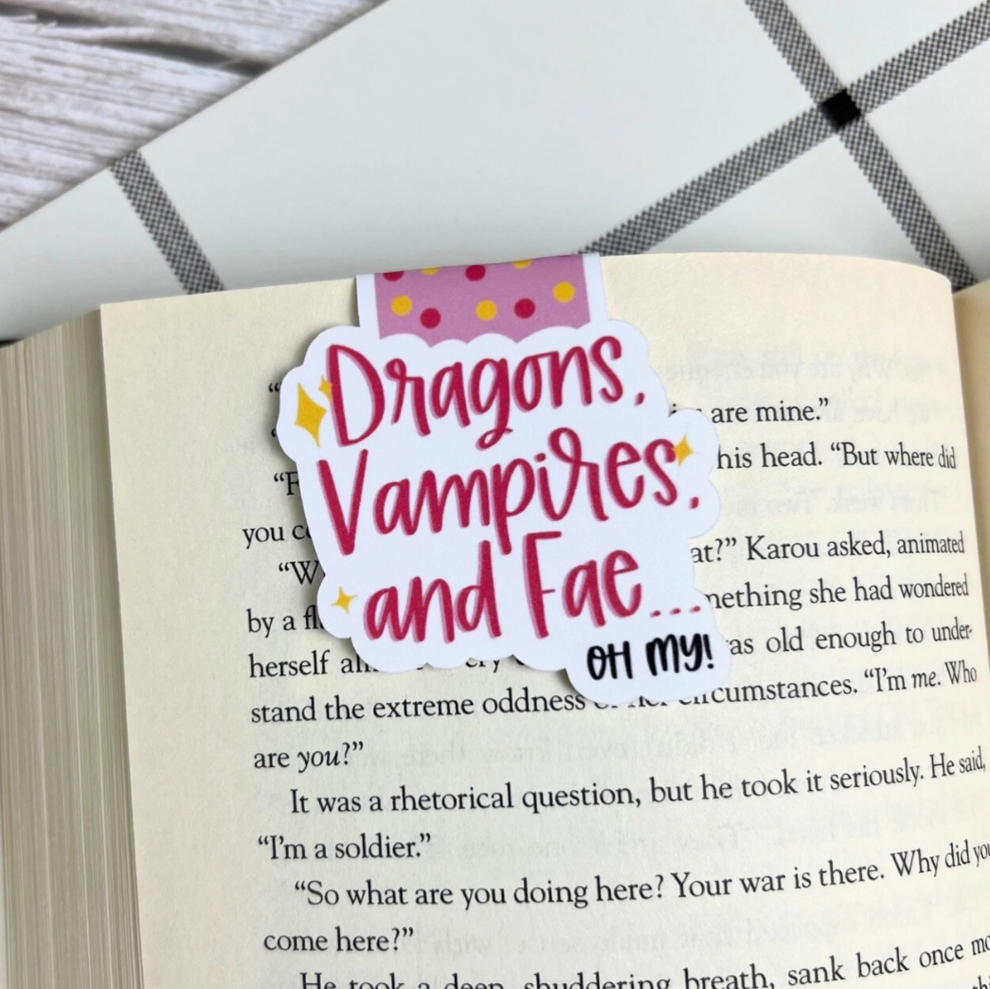 Dragons, Vampires, and Fae Magnetic Bookmark