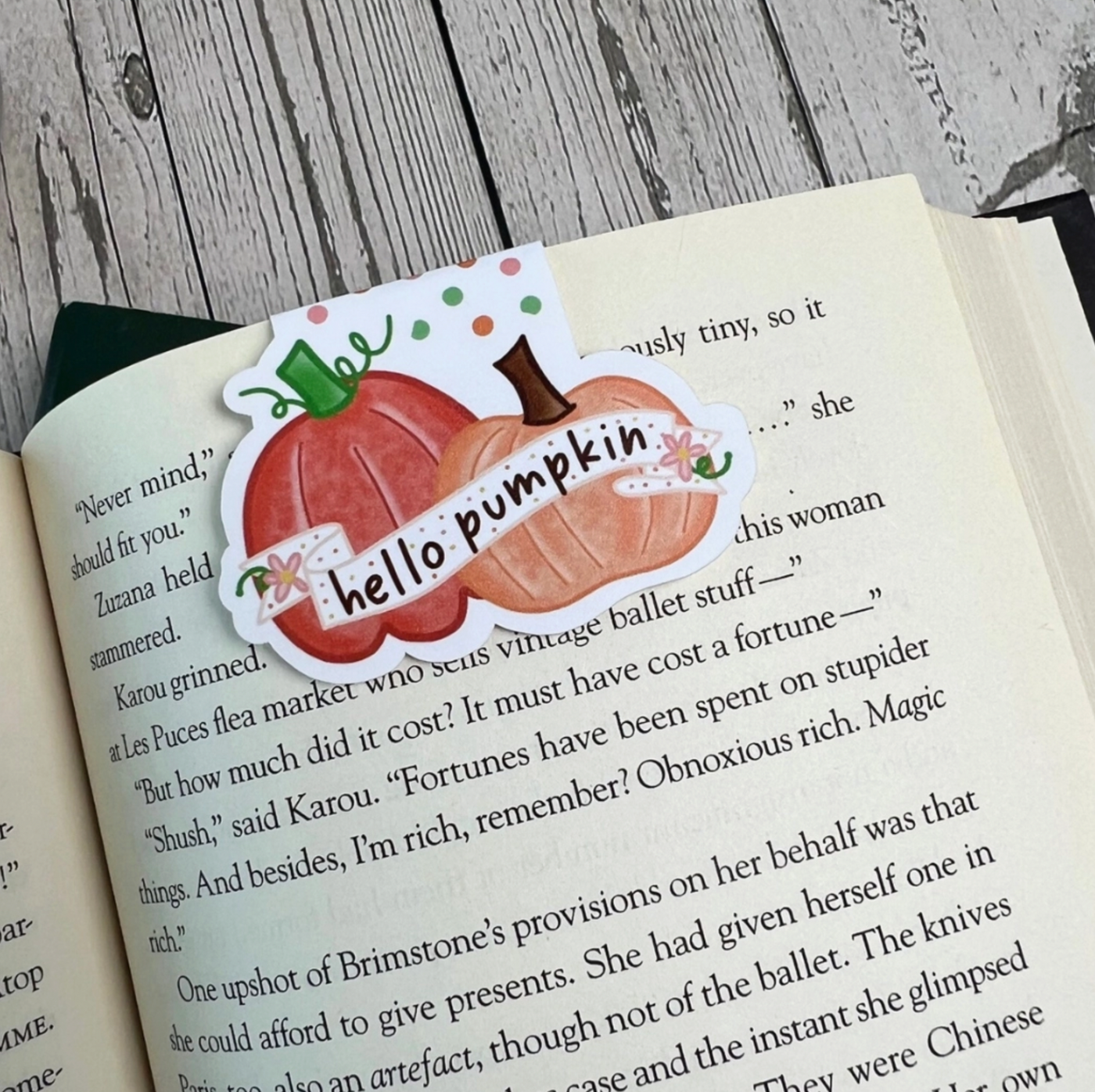 Hello Pumpkin Magnetic Bookmark