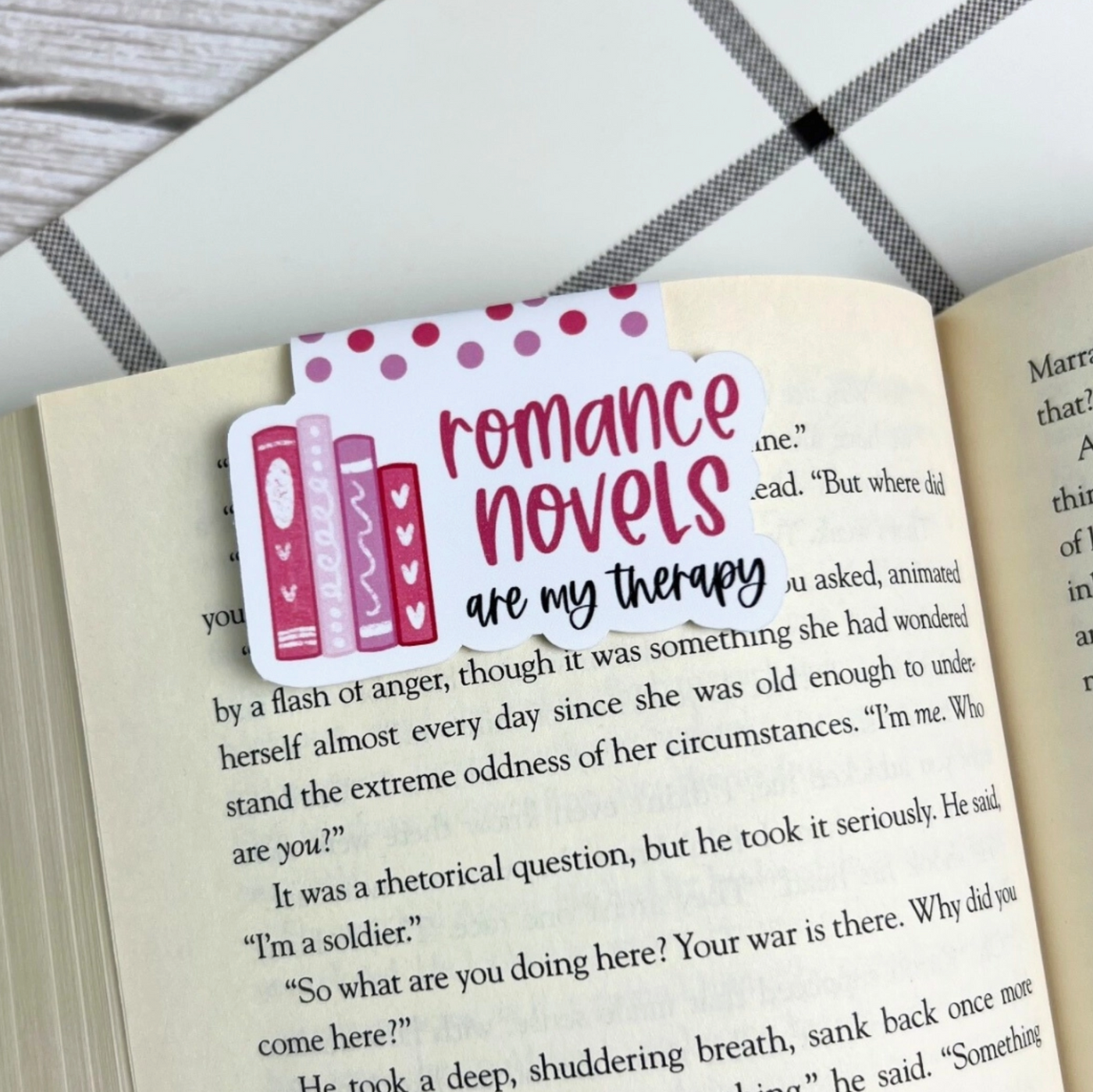 Romance Novels Are My Therapy Magnetic Bookmark