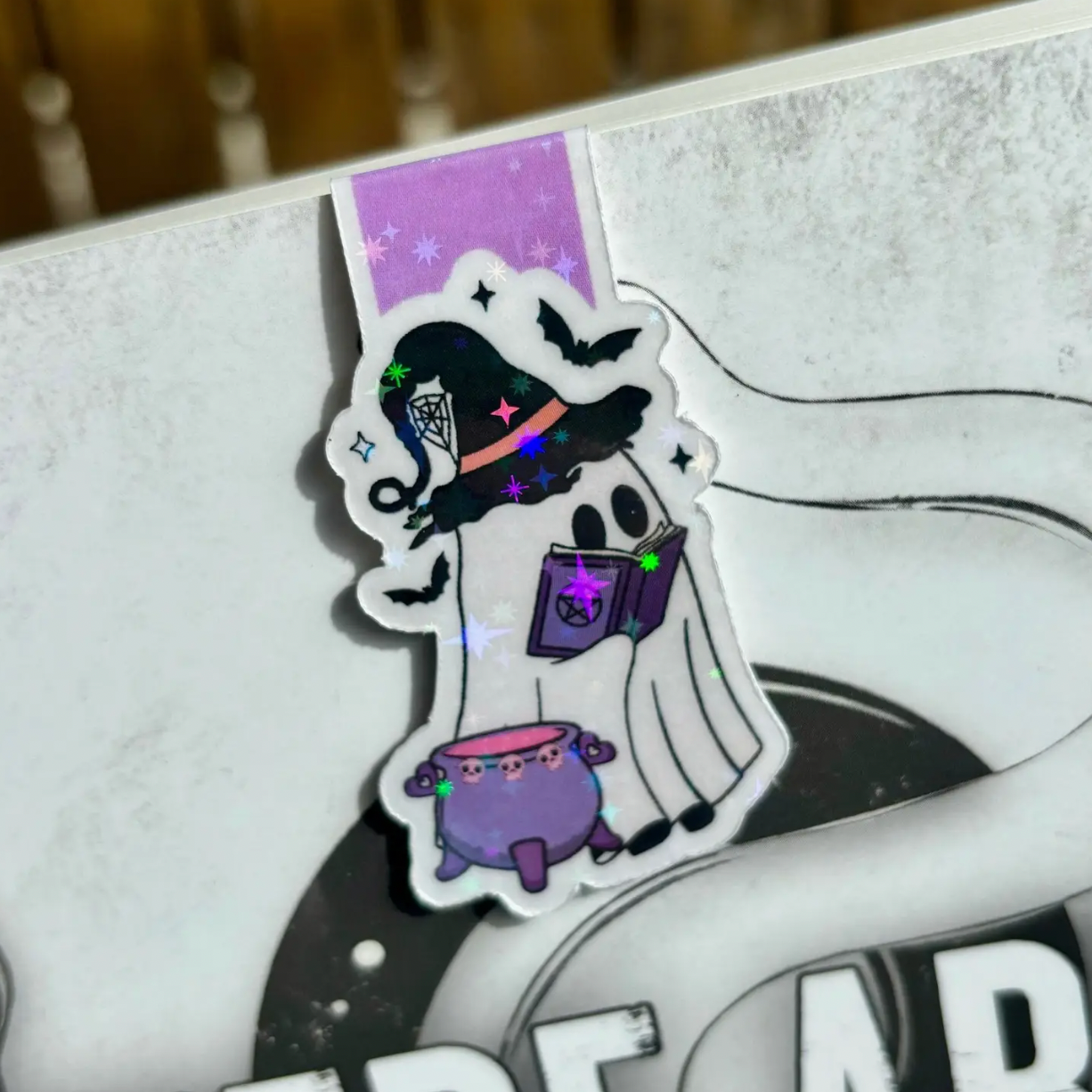 Witchy Ghost Magnetic Bookmark