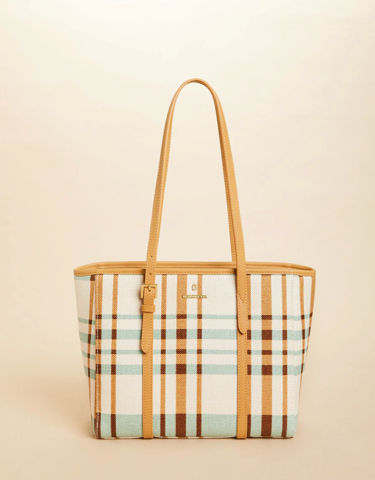 Siera Tote Kalalanta Plaid Cream