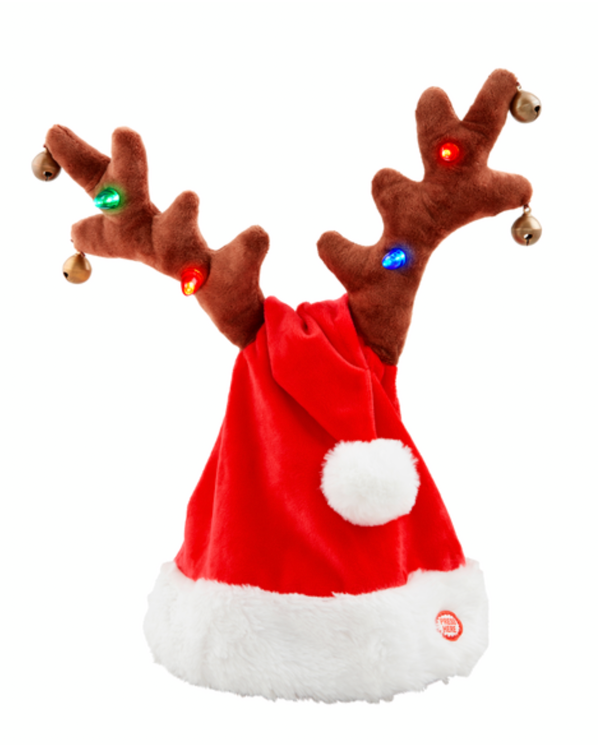 Singing Reindeer Santa Hat