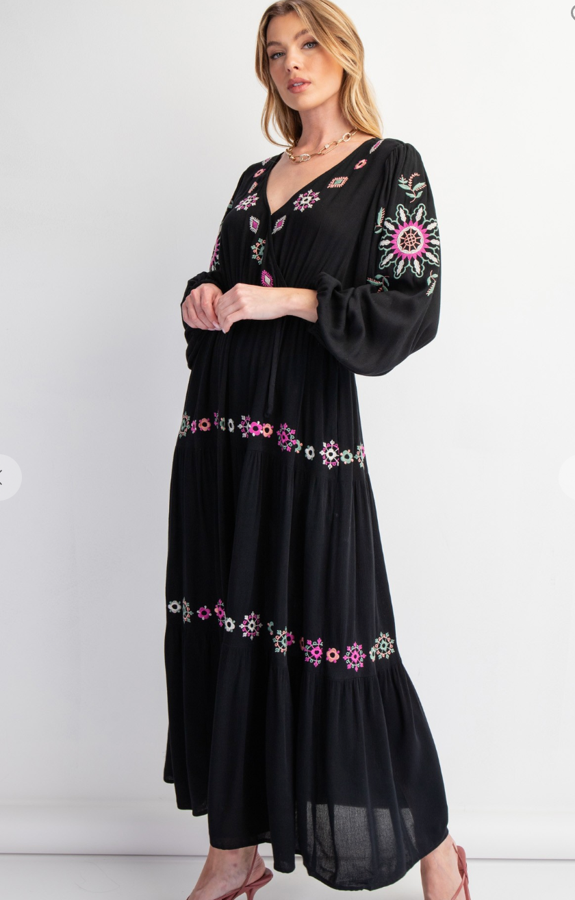 Flirty Flower Maxi Dress by Easel