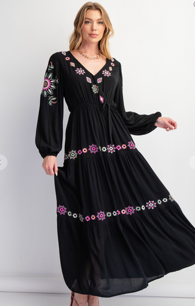 Flirty Flower Maxi Dress by Easel