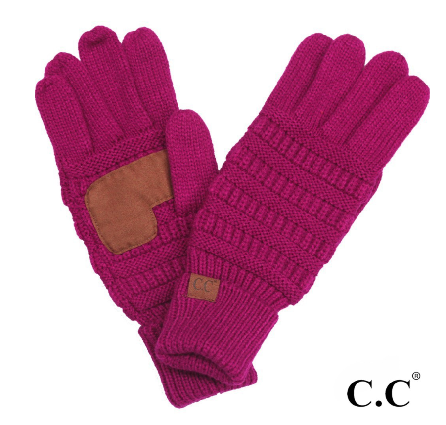 Ribbed Smart Touch Gloves